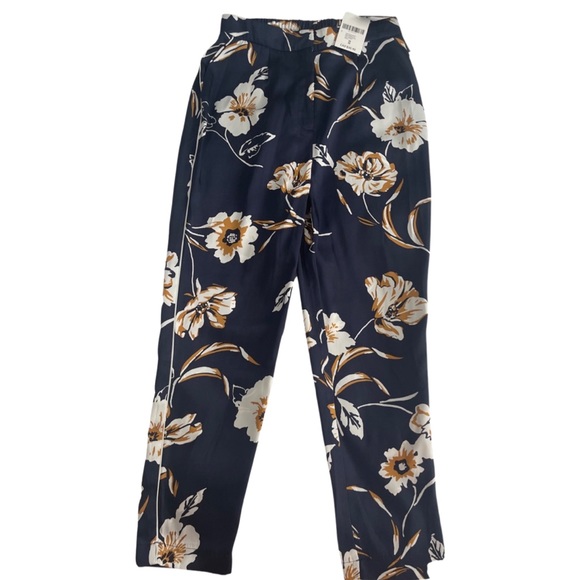 F21 Satin Navy Floral Suit - Picture 3 of 4